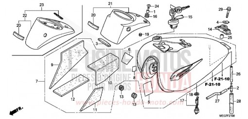 FUEL TANK (VT750C2B/C2S/CS/C/CA) VT750CSC de 2012